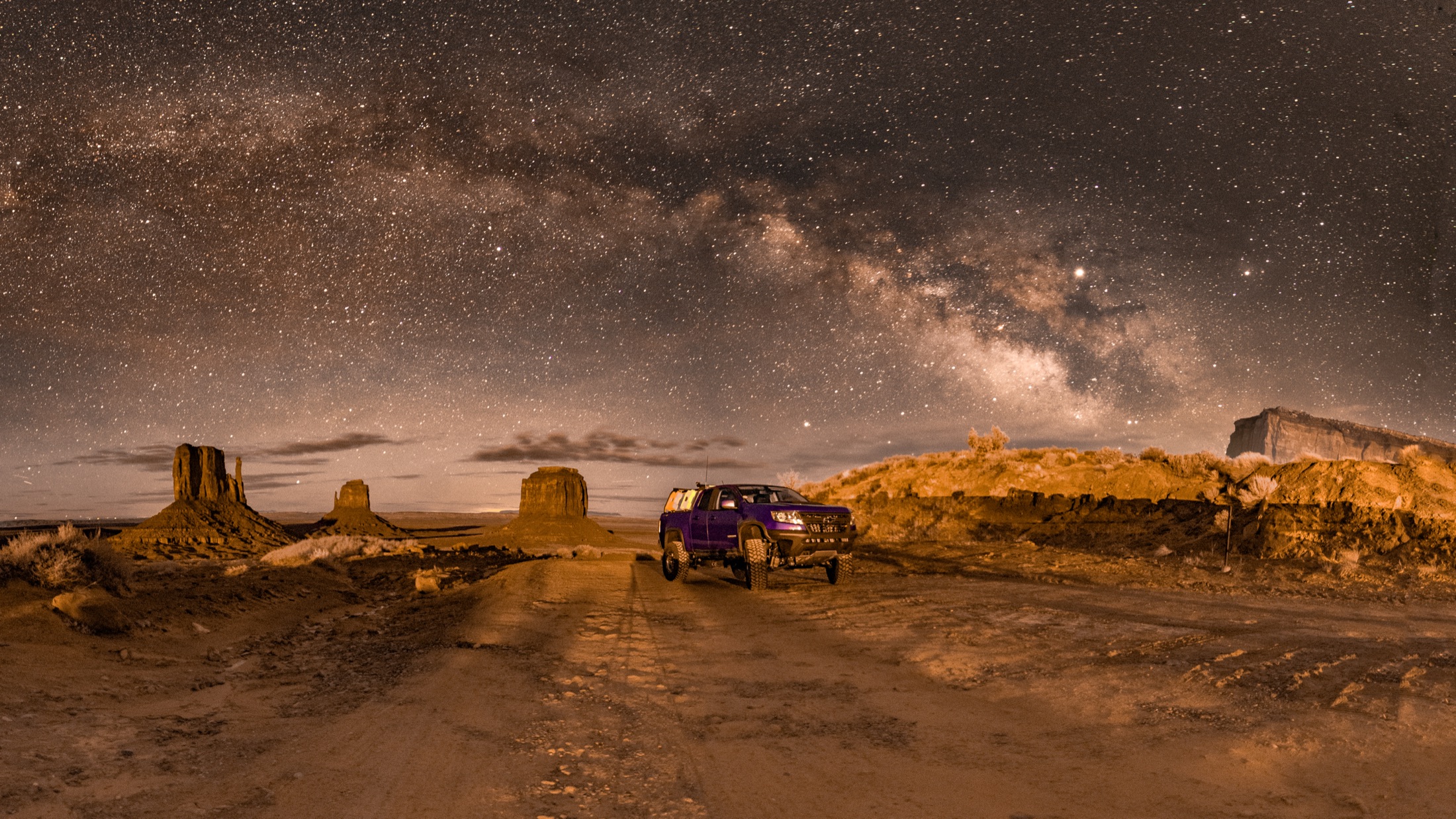 The Milky Way over Monument Valley