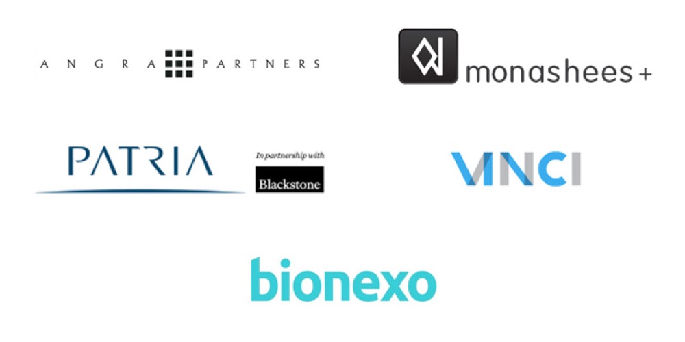 Funds & investors: Angra Partners, monashees+, Patria with Blackstone, Vinci, Bionexo